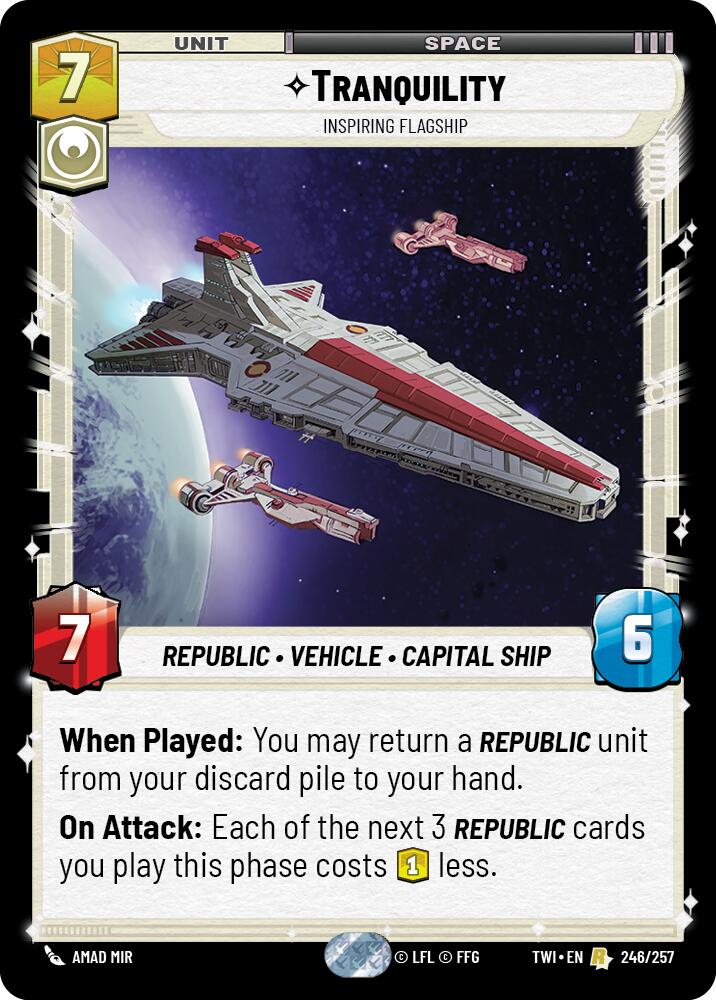 Star Wars: Unlimited: Tranquility - Inspiring Flagship card image