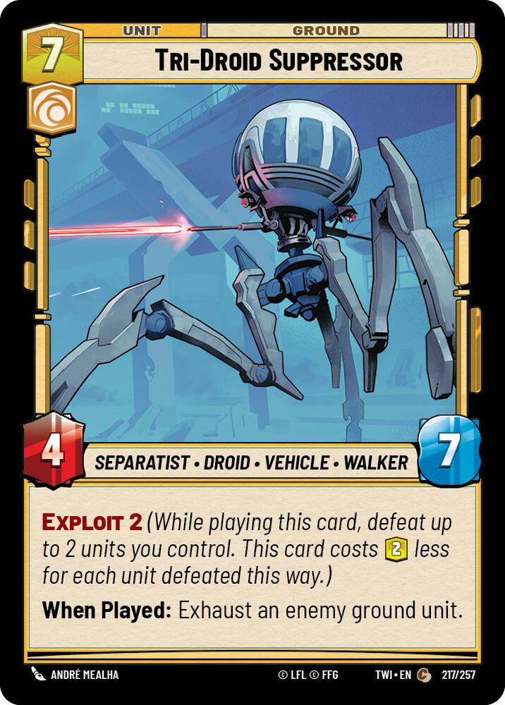 Star Wars: Unlimited: Tri-Droid Suppressor card image