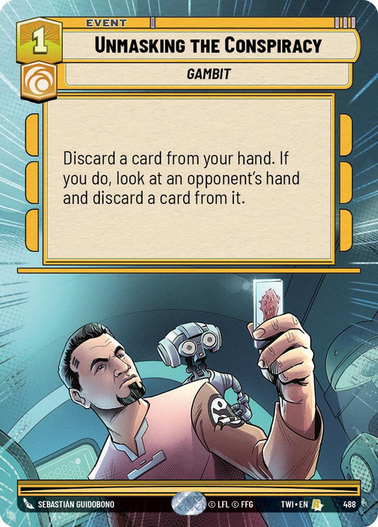 Star Wars: Unlimited: Unmasking the Conspiracy (Hyperspace) card image