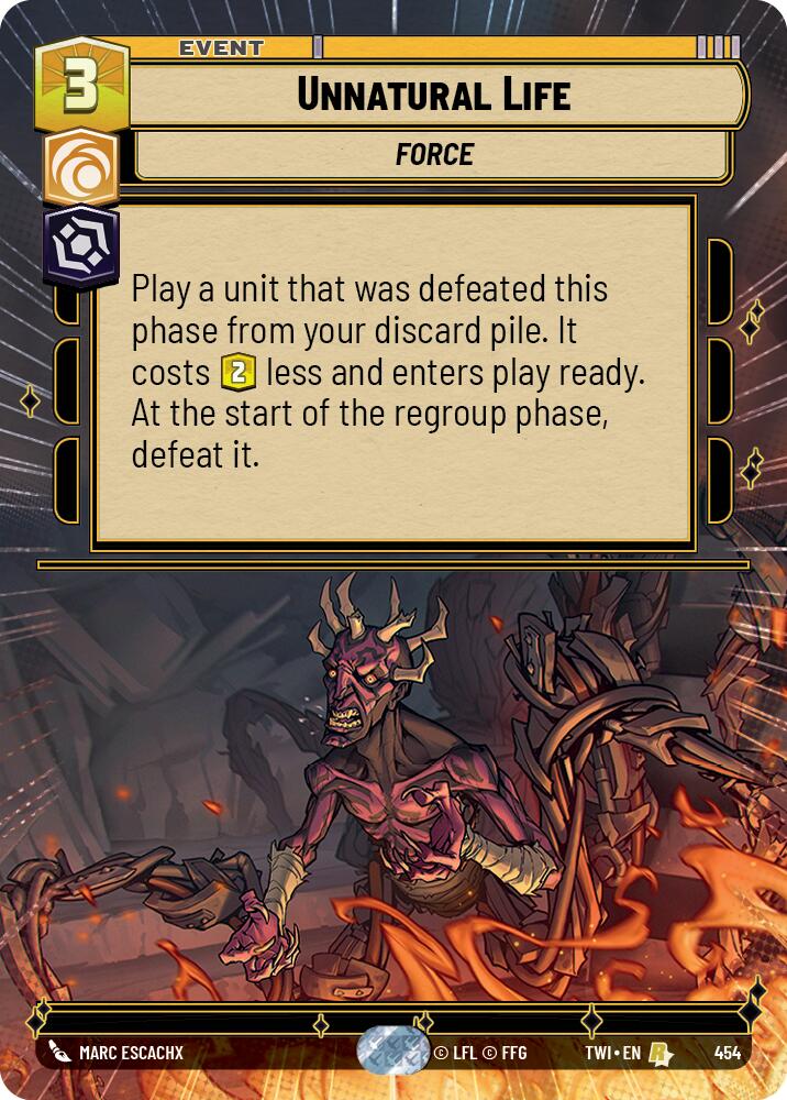 Star Wars: Unlimited: Unnatural Life (Hyperspace) card image