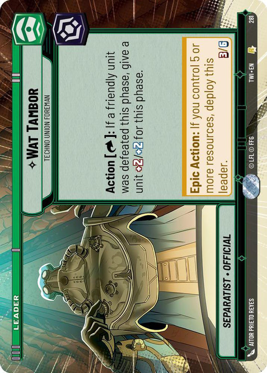 Star Wars: Unlimited: Wat Tambor - Techno Union Foreman (Hyperspace) card image