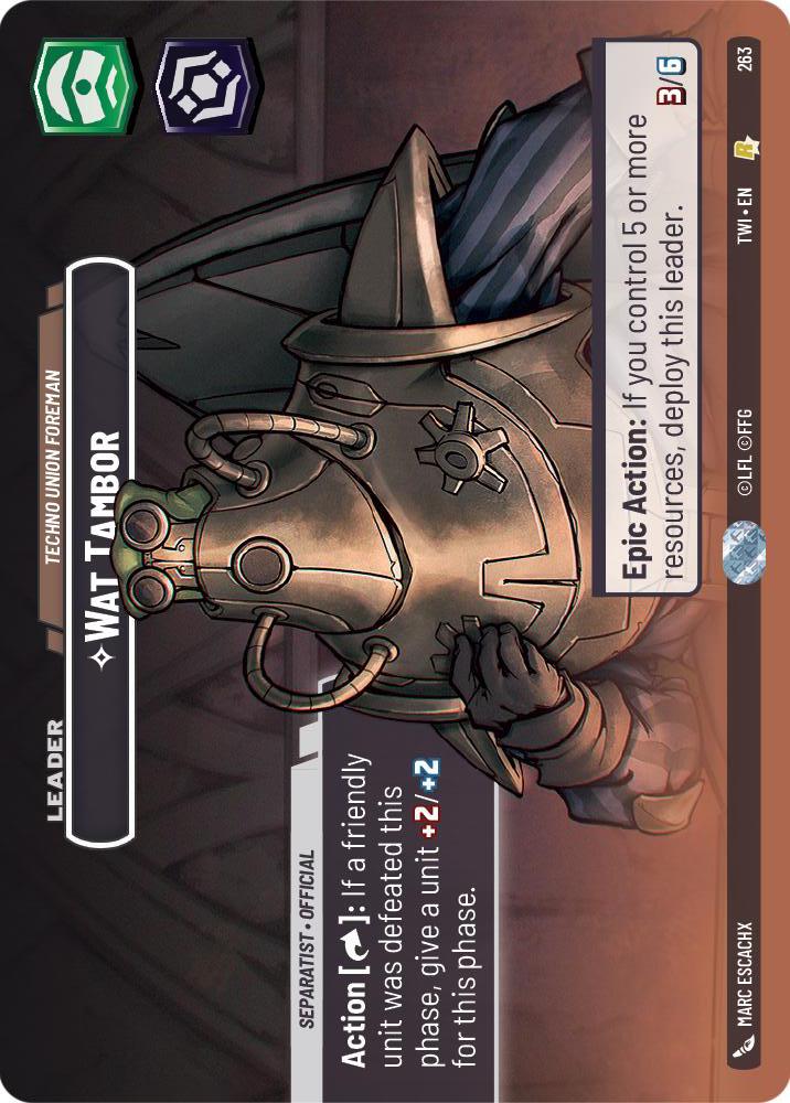 Star Wars: Unlimited: Wat Tambor - Techno Union Foreman (Showcase) card image