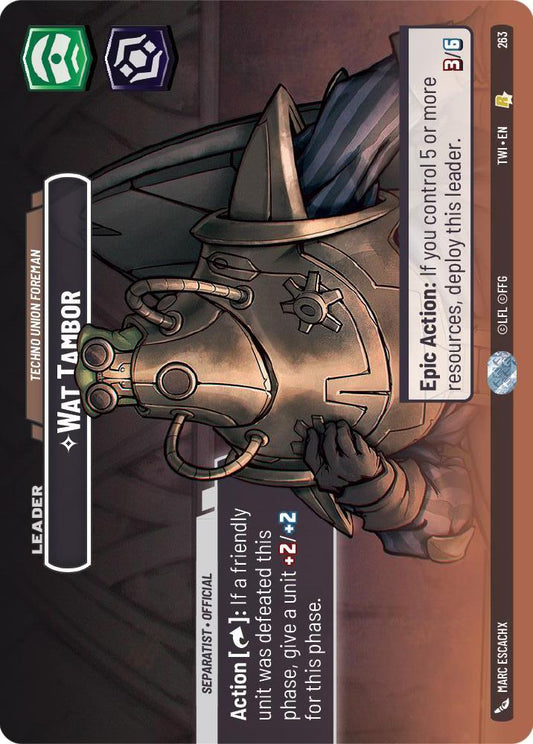 Star Wars: Unlimited: Wat Tambor - Techno Union Foreman (Showcase) card image