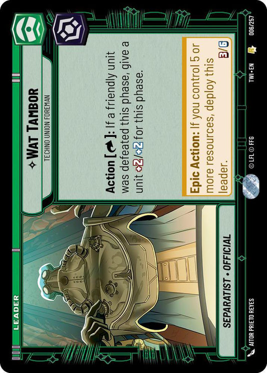 Star Wars: Unlimited: Wat Tambor - Techno Union Foreman card image