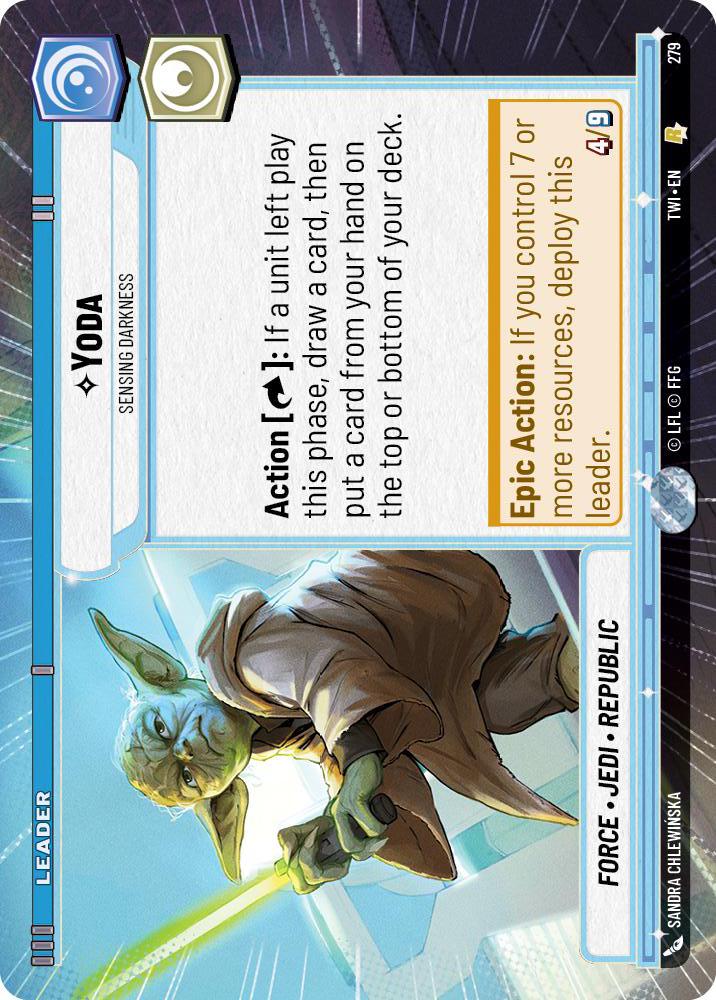 Star Wars: Unlimited: Yoda - Sensing Darkness (Hyperspace) card image